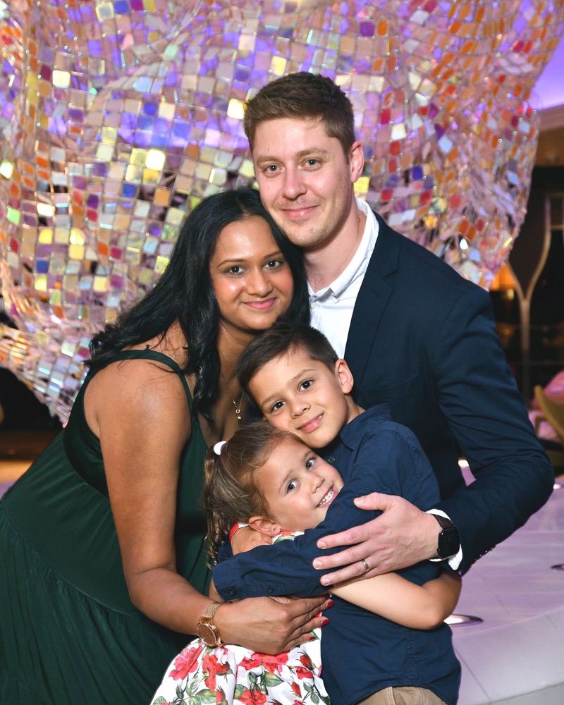 Anthony Keal with his wife Lindi and their two children